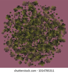 Clover background is a confetti which consist of many isolated elements. Stylish and beautiful clover background. Can be used as poster, border, background, wallpaper, card and etc