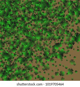 Clover background is a confetti which consist of many isolated elements. Stylish and beautiful clover background. Can be used as poster, border, background, wallpaper, card and etc