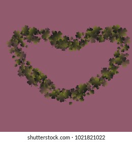 Clover background is a confetti which consist of many isolated elements. Stylish and beautiful clover background. Can be used as poster, border, background, wallpaper, card and etc