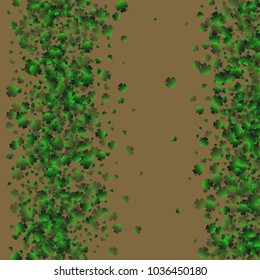 Clover background is a confetti which consist of many isolated elements. Stylish and beautiful clover background. Can be used as poster, border, background, wallpaper, card and etc