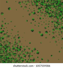 Clover background is a confetti which consist of many isolated elements. Stylish and beautiful clover background. Can be used as poster, border, background, wallpaper, card and etc