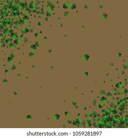 Clover background is a confetti which consist of many isolated elements. Stylish and beautiful clover background. Can be used as poster, border, background, wallpaper, card and etc