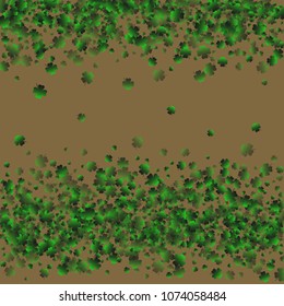 Clover background is a confetti which consist of many isolated elements. Stylish and beautiful clover background. Can be used as poster, border, background, wallpaper, card and etc