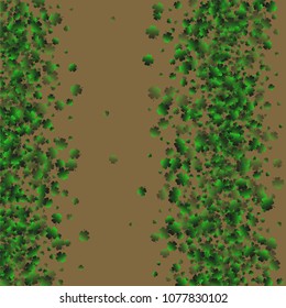 Clover background is a confetti which consist of many isolated elements. Stylish and beautiful clover background. Can be used as poster, border, background, wallpaper, card and etc