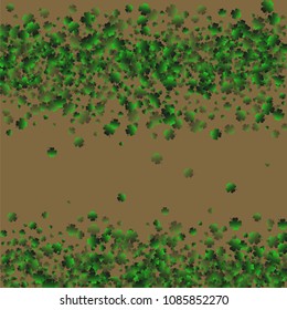 Clover background is a confetti which consist of many isolated elements. Stylish and beautiful clover background. Can be used as poster, border, background, wallpaper, card and etc