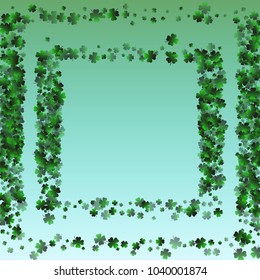 Clover background green is a confetti which consist of many isolated elements. Stylish and beautiful clover background green. Can be used as poster, border, background, wallpaper, card and etc