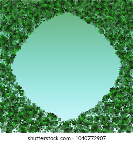 Clover background green is a confetti which consist of many isolated elements. Stylish and beautiful clover background green. Can be used as poster, border, background, wallpaper, card and etc