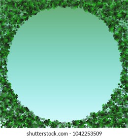 Clover background green is a confetti which consist of many isolated elements. Stylish and beautiful clover background green. Can be used as poster, border, background, wallpaper, card and etc