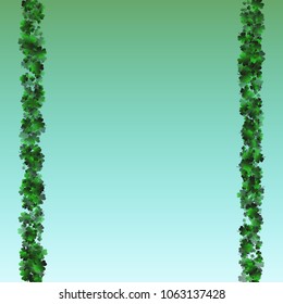 Clover background green is a confetti which consist of many isolated elements. Stylish and beautiful clover background green. Can be used as poster, border, background, wallpaper, card and etc