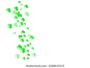 Kleber Hintergrund für den St. Patricks Day.  Glückliche Laufflähmung Konfetti. Glitter Rahmen aus Shamrock-Blättern. Vorlage für Party-Einladung, Einzelhandelsangebot und Werbung. Dekorativer Kleeblatt-Hintergrund.