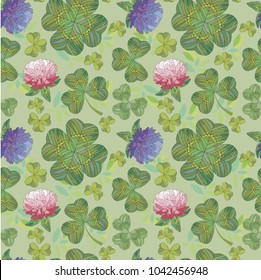 Clover background. Seamless pattern.