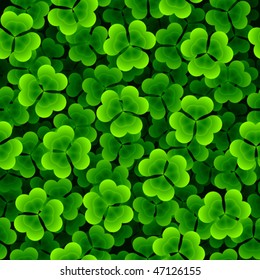 Clover background. Seamless vector.