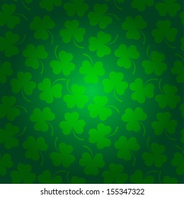 Clover background for St. Patricks Day. Vector 