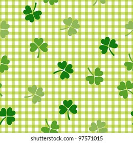 Clover background. St. Patricks Day pattern. Seamless tile.