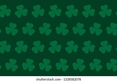 clover background vector. Template for voucher, special business ad, banner. Irish clover background.