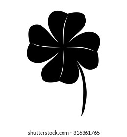 Clover - black vector icon