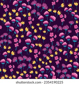 Clover blooming pink seamless pattern. St. Patrick's Day seamless pattern, clover background