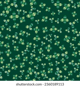 Clover blooming pink seamless pattern. St. Patrick's Day seamless pattern, clover background