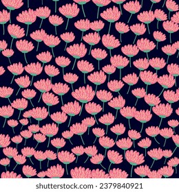 Clover blooming pink seamless pattern. St. Patrick's Day seamless pattern, clover background