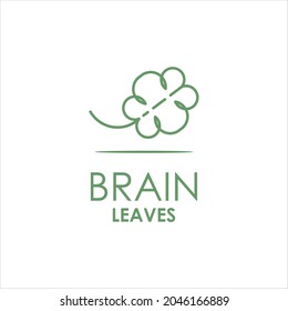 vector cerebral del trébol aislado con fondo blanco
