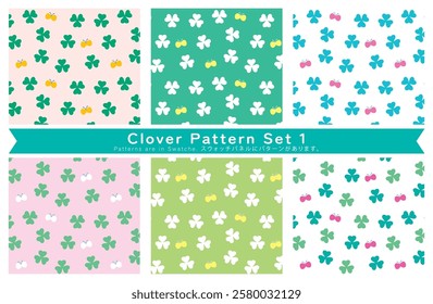Clover and Butterfly Pattern Set2
