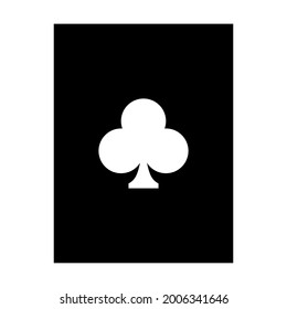 clover card black icon vector