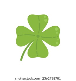 Clover card icon flat vector. Irish luck. Ireland day isolated