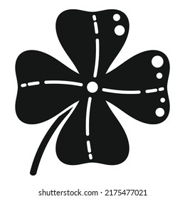 Clover card icon simple vector. Irish luck. Ireland day