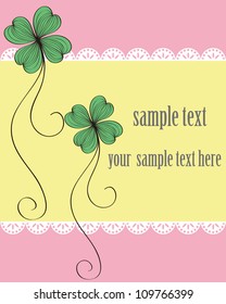 Clover card pattern design,vector
