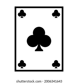clover card white and black icon vector