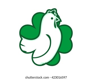 clover chicken hen poultry livestock animal image vector