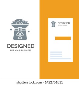 Clover, Coin, Green, Hat, In Grey Logo Design and Business Card Template