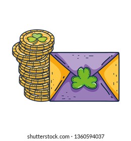 clover coins saint patrick day