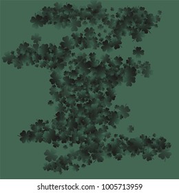 Clover is a confetti which consist of many isolated elements. Stylish and beautiful clover. Can be used as poster, border, background, wallpaper, card and etc