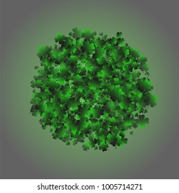 Clover is a confetti which consist of many isolated elements. Stylish and beautiful clover. Can be used as poster, border, background, wallpaper, card and etc