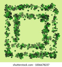 Clover is a confetti which consist of many isolated elements. Stylish and beautiful clover. Can be used as poster, border, background, wallpaper, card and etc