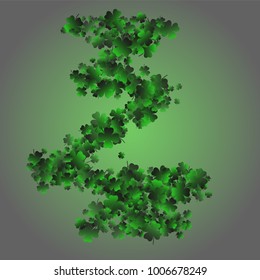Clover is a confetti which consist of many isolated elements. Stylish and beautiful clover. Can be used as poster, border, background, wallpaper, card and etc