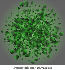 Clover is a confetti which consist of many isolated elements. Stylish and beautiful clover. Can be used as poster, border, background, wallpaper, card and etc