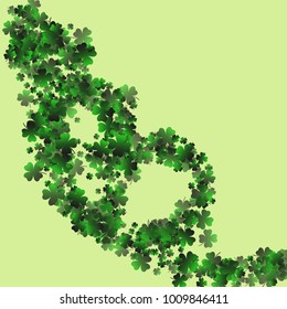 Clover is a confetti which consist of many isolated elements. Stylish and beautiful clover. Can be used as poster, border, background, wallpaper, card and etc