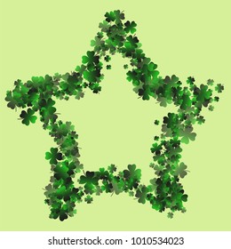 Clover is a confetti which consist of many isolated elements. Stylish and beautiful clover. Can be used as poster, border, background, wallpaper, card and etc