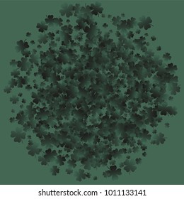 Clover is a confetti which consist of many isolated elements. Stylish and beautiful clover. Can be used as poster, border, background, wallpaper, card and etc