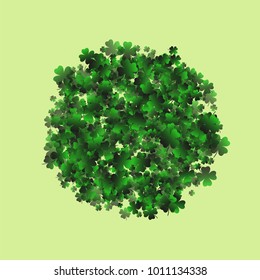 Clover is a confetti which consist of many isolated elements. Stylish and beautiful clover. Can be used as poster, border, background, wallpaper, card and etc