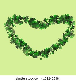 Clover is a confetti which consist of many isolated elements. Stylish and beautiful clover. Can be used as poster, border, background, wallpaper, card and etc