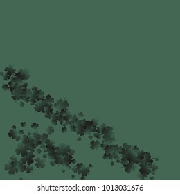 Clover is a confetti which consist of many isolated elements. Stylish and beautiful clover. Can be used as poster, border, background, wallpaper, card and etc