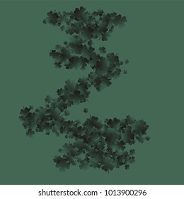 Clover is a confetti which consist of many isolated elements. Stylish and beautiful clover. Can be used as poster, border, background, wallpaper, card and etc