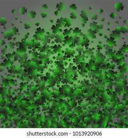 Clover is a confetti which consist of many isolated elements. Stylish and beautiful clover. Can be used as poster, border, background, wallpaper, card and etc