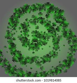 Clover is a confetti which consist of many isolated elements. Stylish and beautiful clover. Can be used as poster, border, background, wallpaper, card and etc