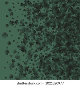 Clover is a confetti which consist of many isolated elements. Stylish and beautiful clover. Can be used as poster, border, background, wallpaper, card and etc