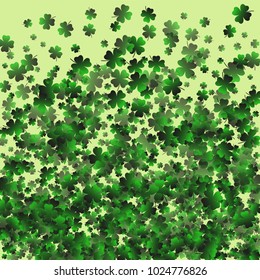 Clover is a confetti which consist of many isolated elements. Stylish and beautiful clover. Can be used as poster, border, background, wallpaper, card and etc