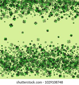 Clover is a confetti which consist of many isolated elements. Stylish and beautiful clover. Can be used as poster, border, background, wallpaper, card and etc